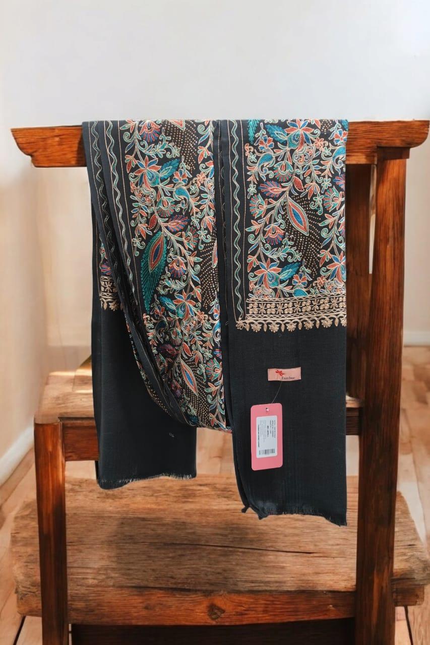 Woolen Stole With Embroidery work