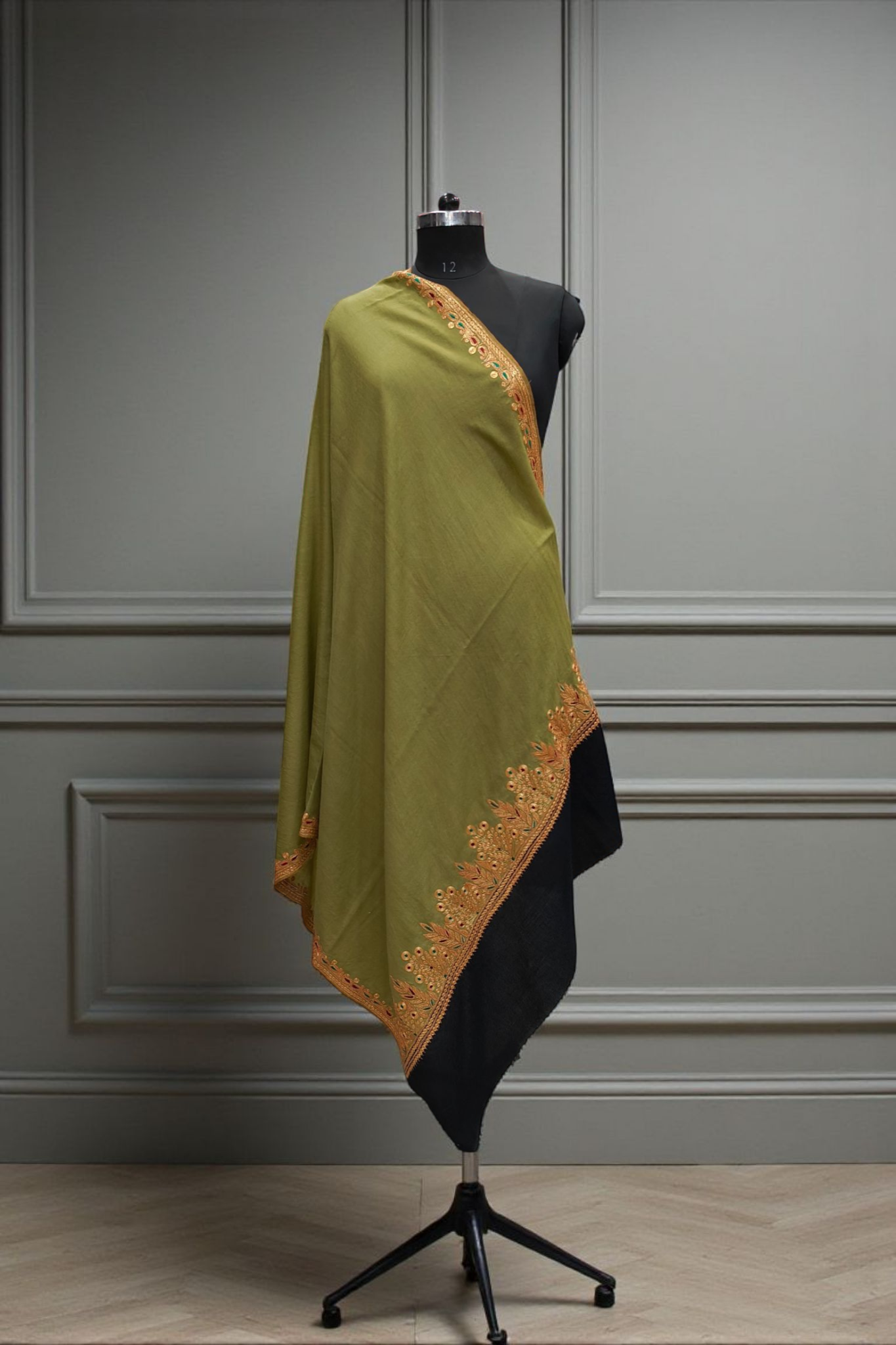 Kashmir Tila work Double Shade shawl
