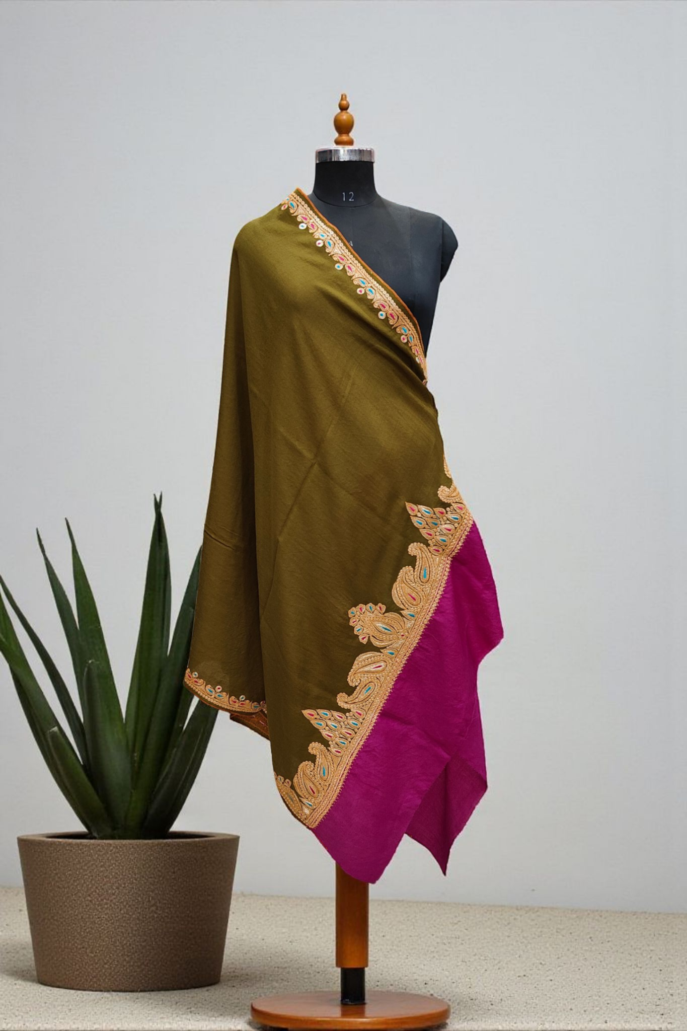 Tila work Double shade Shawl